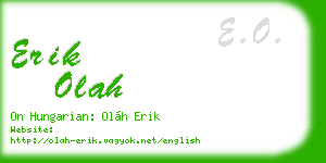 erik olah business card