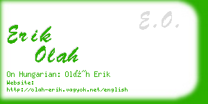 erik olah business card